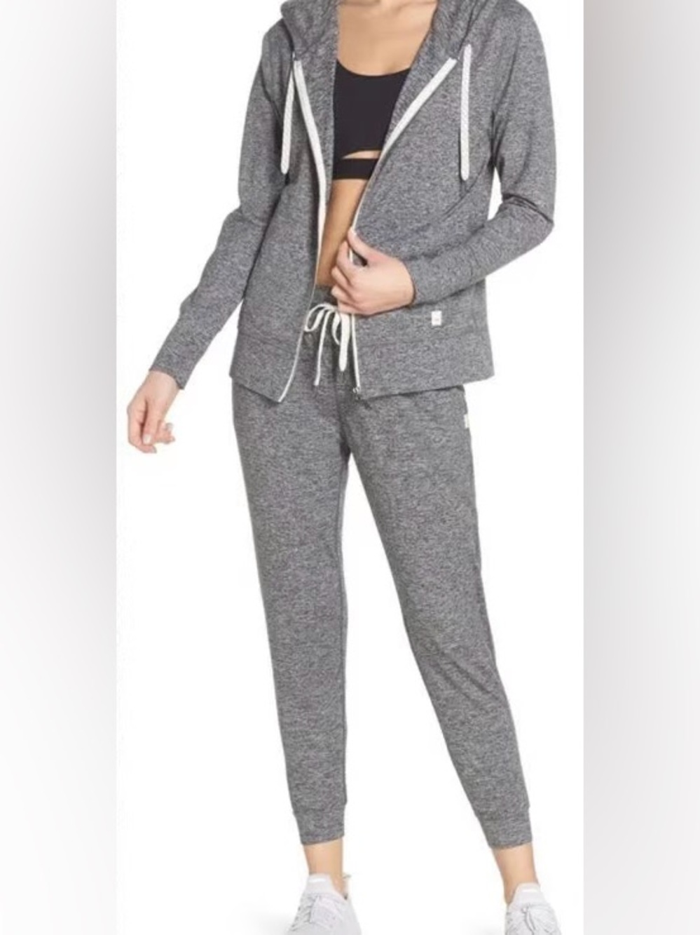 Vuori Halo Performance Jogger Hoodie Set Womens XS Heather Gray 2 Piece